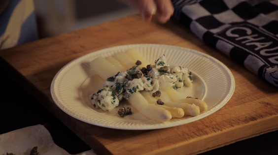 Afbeelding van Asperges met schrei uit Koken met van Boven