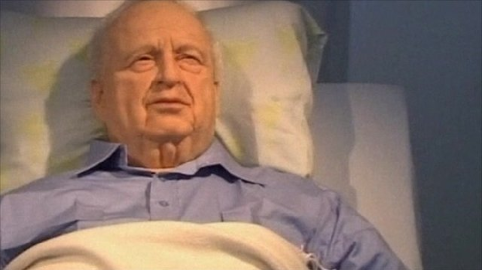 Afbeelding van overlijden van Ariel Sharon