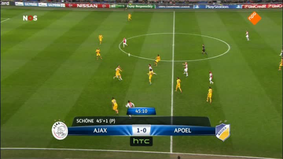 NOS UEFA Champions League Live NOS UEFA Champions League Live, 2de helft Ajax - Apoel Nicosia