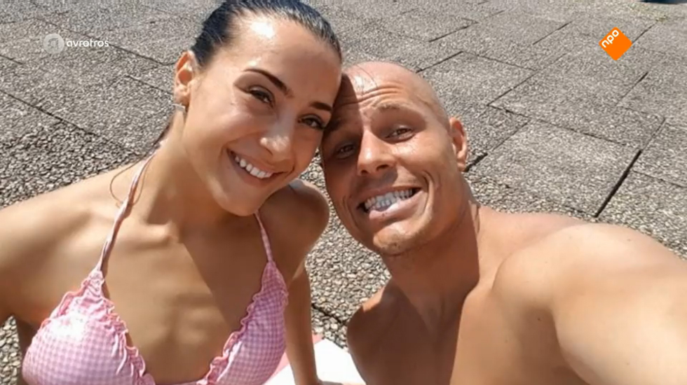 Romantische ontmoeting op een pornoset