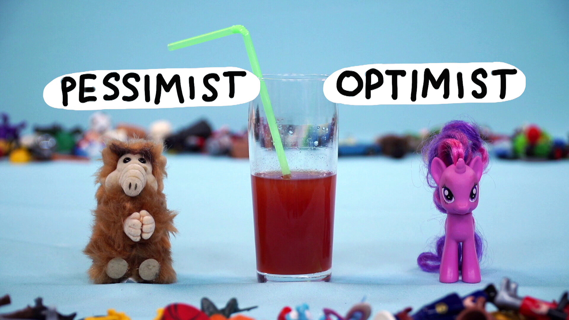 Schooltv Wat is het verschil tussen een optimist en een pessimist? Het glas is halfleeg of