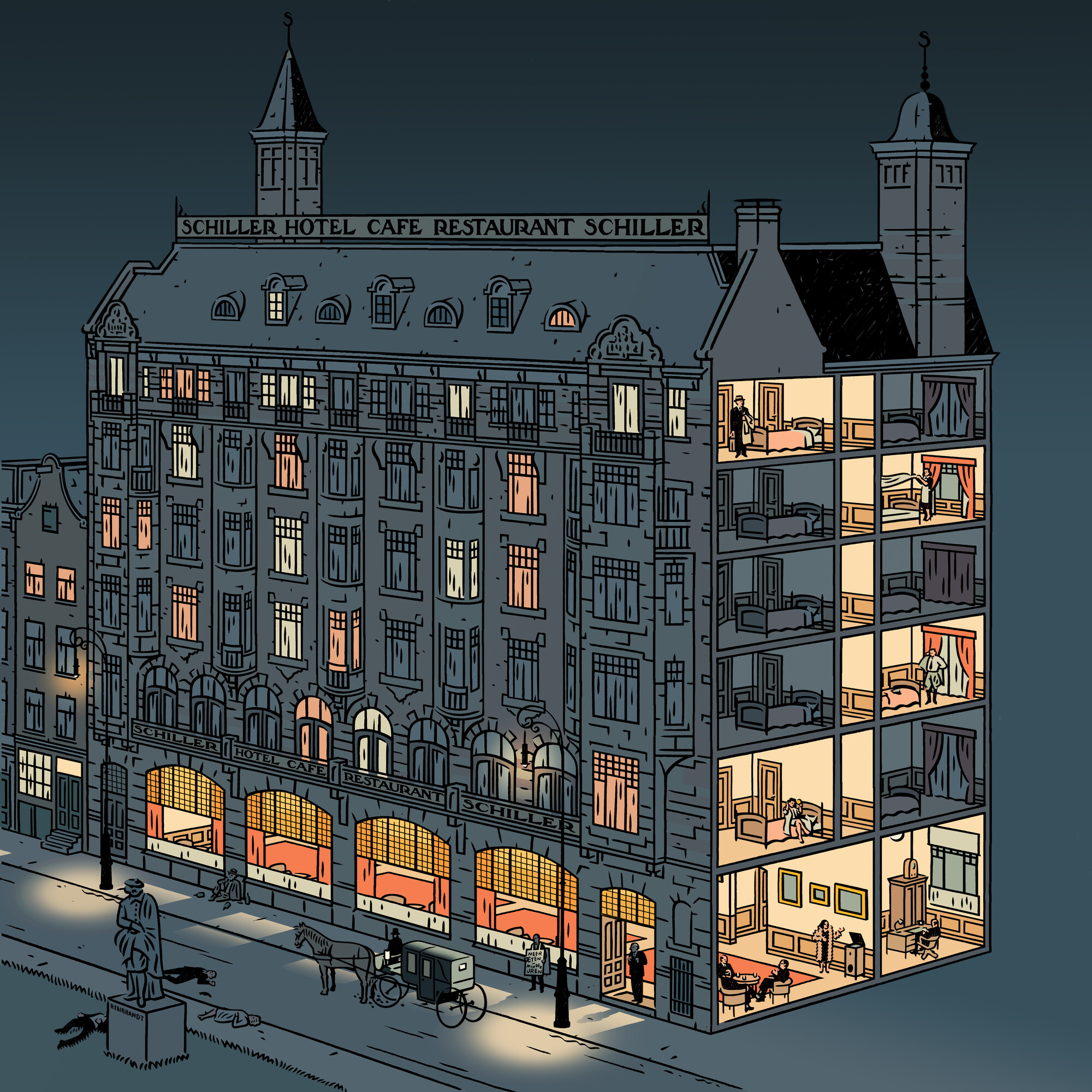aflevering 6 - Hotel Schiller - Nieuwe gasten aan de vastegastentafel