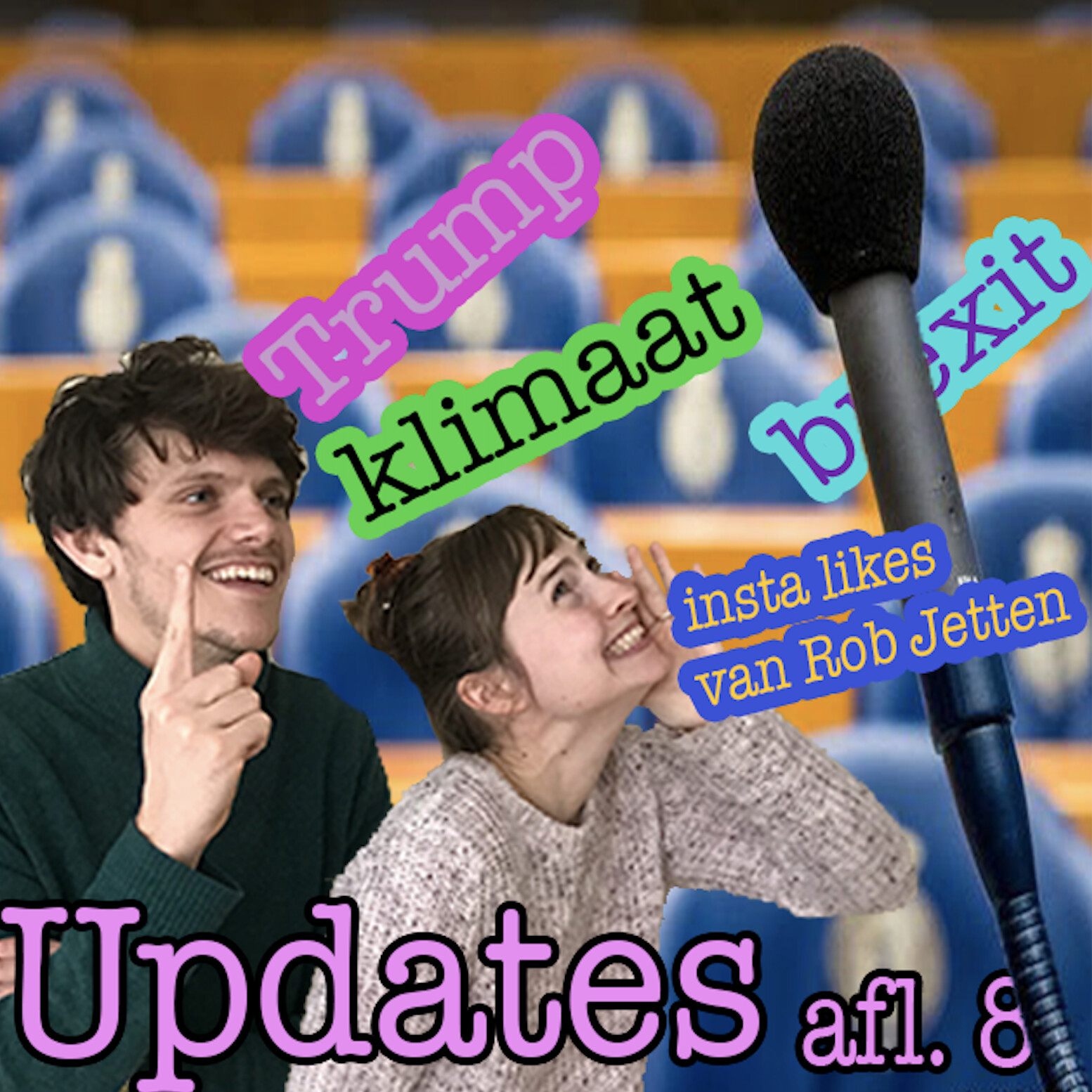 S1.8 Updates! over de politiek en ons leven. Met Madeleijn van den Nieuwenhuizen en Kim van Sparrentak.