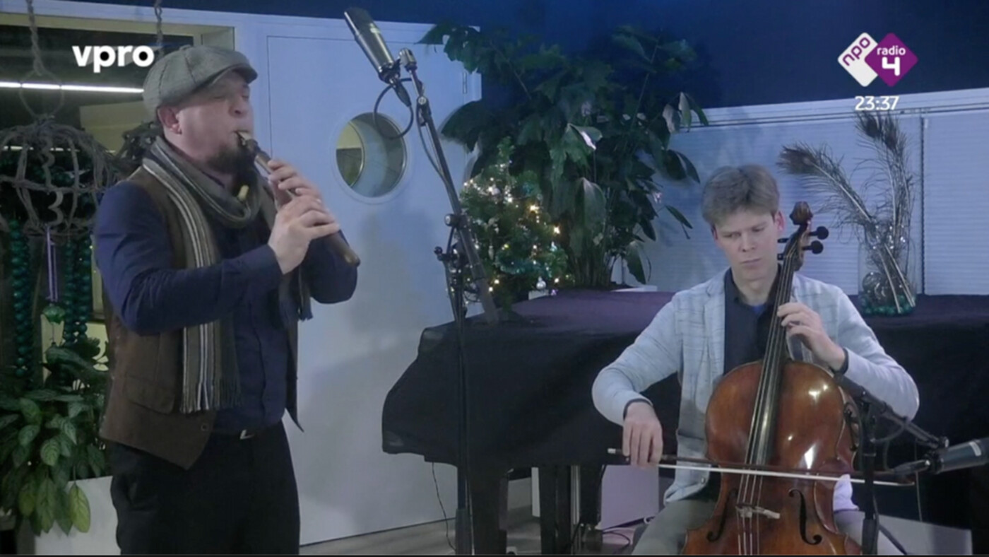 Joachim Eijlander [cello] en Kadir Sonuk [duduk] in Vrije Geluiden