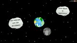 Waarom draait de maan rond de aarde?