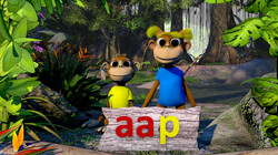 Letterjungle: De letter aa: aap