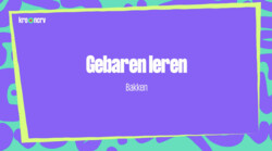Bakken en eten: Gebaren leren