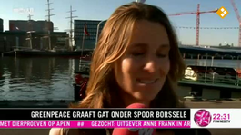 Greenpeace graaft gat onder spoor Borssele