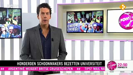 Honderden schoonmakers bezetten universiteit