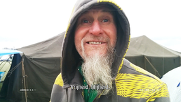 Een selfie met de eerste camping gangers van Paaspop!