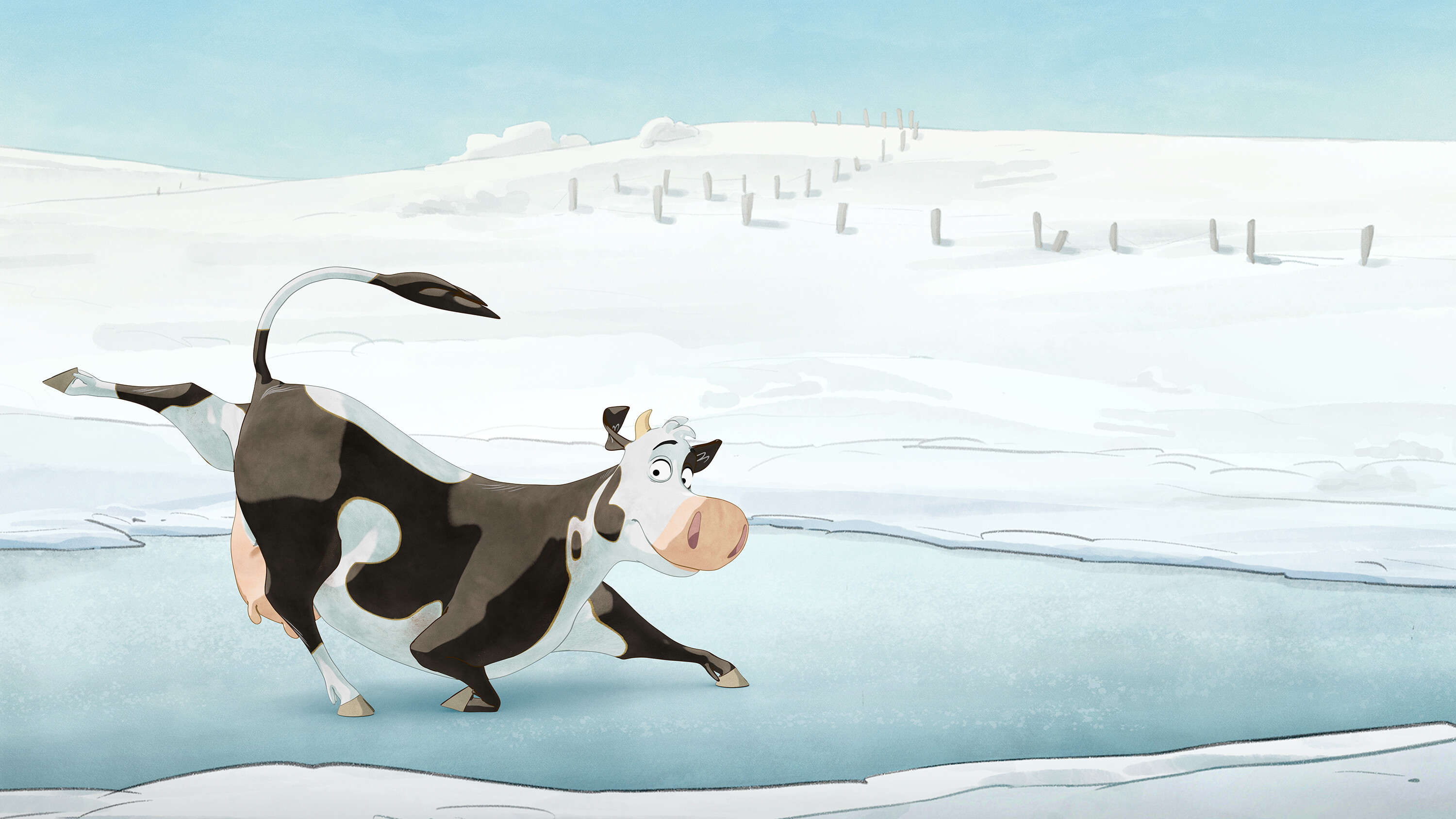 Liselotte in de sneeuw