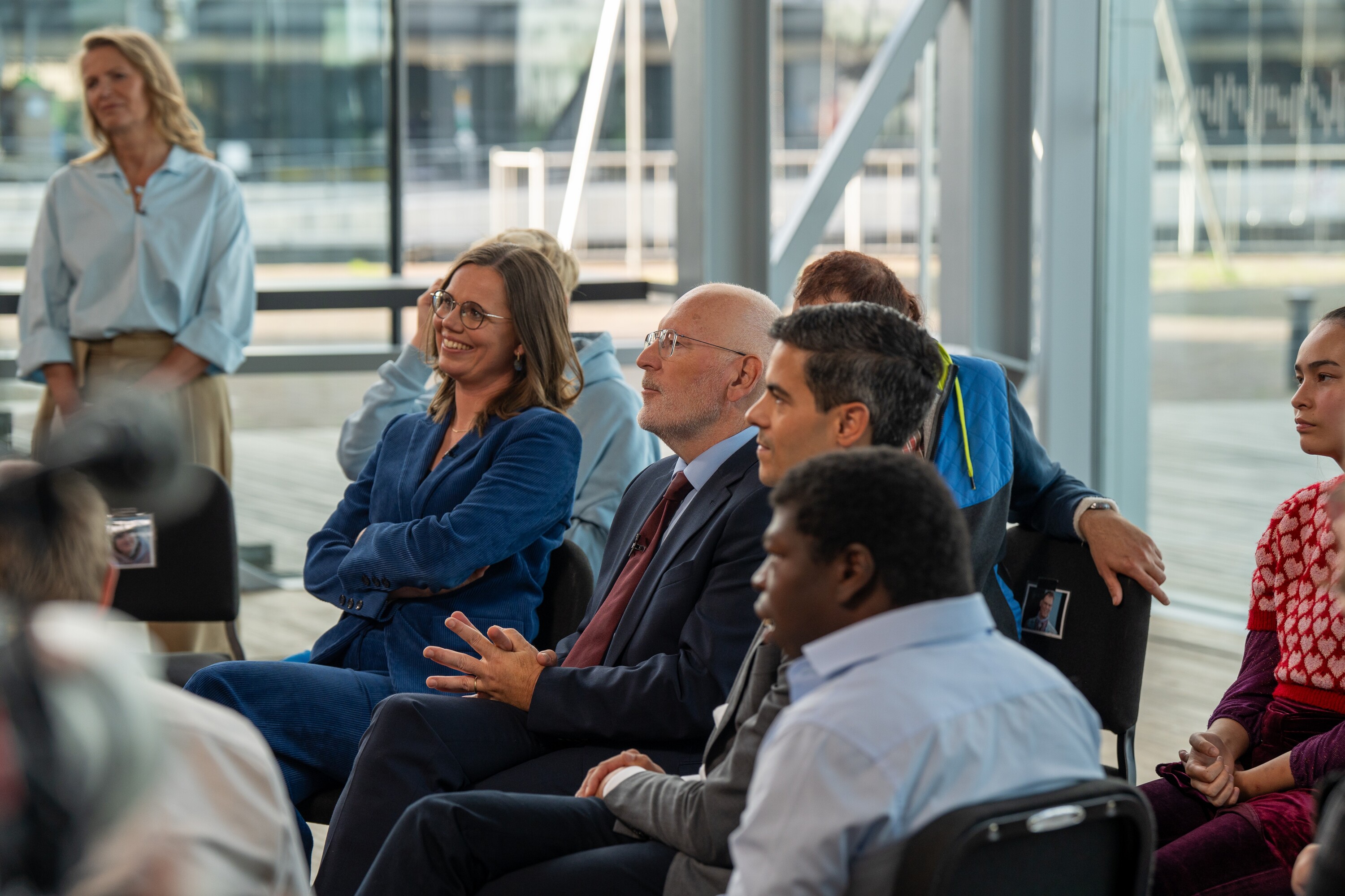 Mirjam Bikker, Rob Jetten en Frans Timmermans