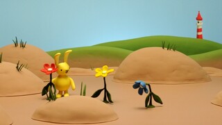 Het Zandkasteel Konijntje en de bloemen