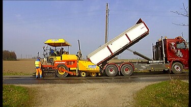 De asfalteermachine