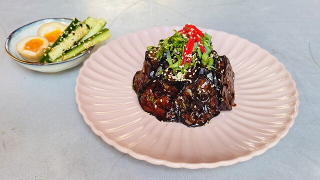 Gebakken aubergines
