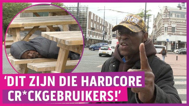 Rotterdamse influencer bestrijdt crackjunks: ?Ik breek je botten!?