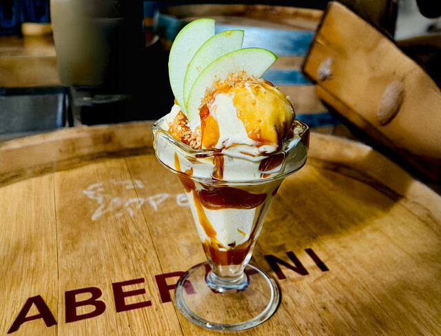 Appel cider sundae ijs