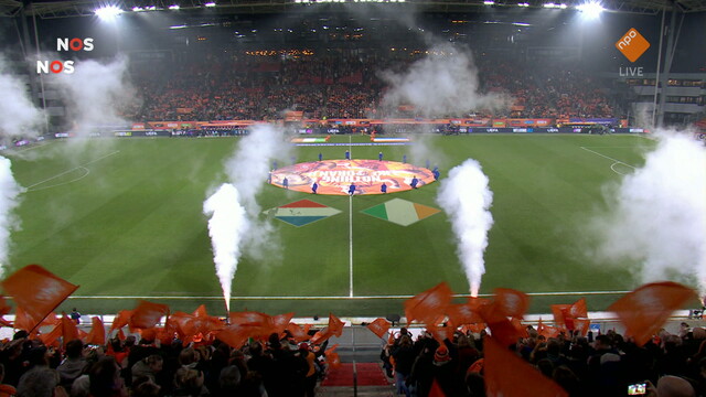 NOS WK-kwalificatie Voetbal Nederland - Ierland 1e helft