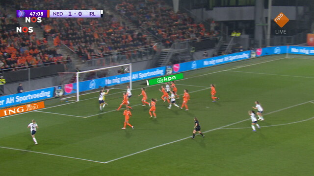 NOS WK-kwalificatie Voetbal Nederland - Ierland 2e helft