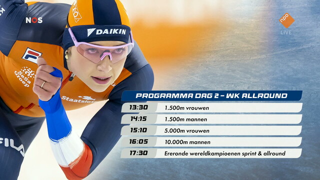 NOS Studio Sport Live: Schaatsen WK Sprint & Allround