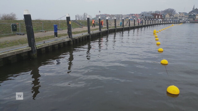 De haven van Urk dreigt te verzakken