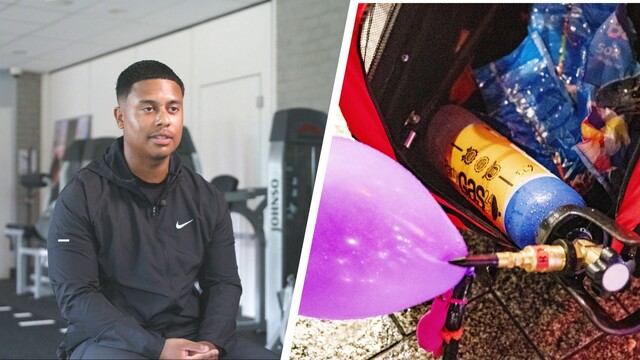 steeds met mensen verslaafd aan lachgas