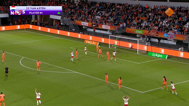NOS WK-kwalificatie Voetbal Nederland - Polen 2e helft
