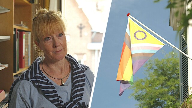 Symbolen van steunbetuiging op huizen