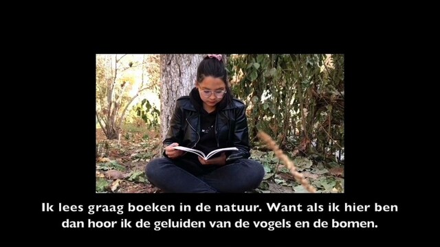 'Ik lees graag in de natuur'