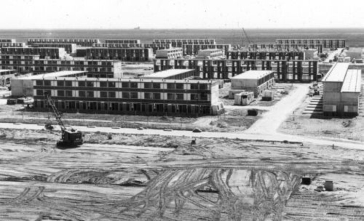 de bouw van Lelystad