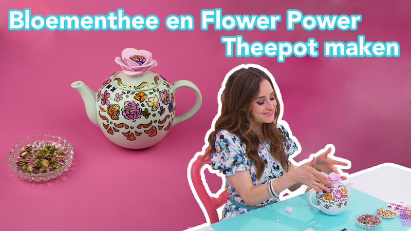 Rozenthee en flower power theepot maken