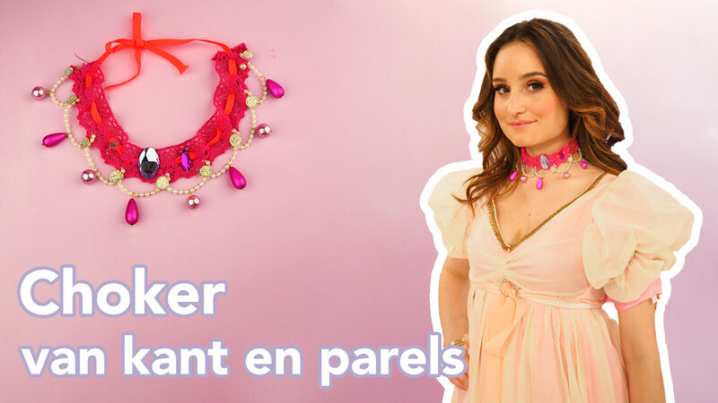 Choker van kant en parels | Jill