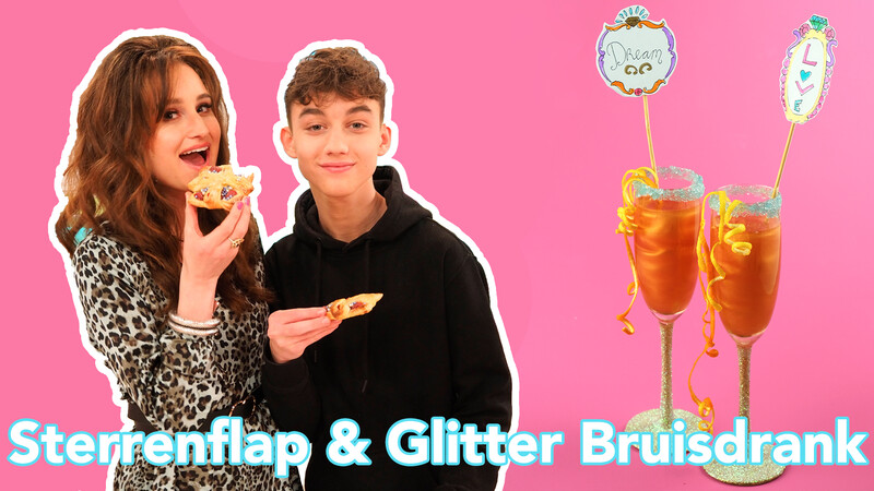 Sterrenflap en glitter bruisdrank