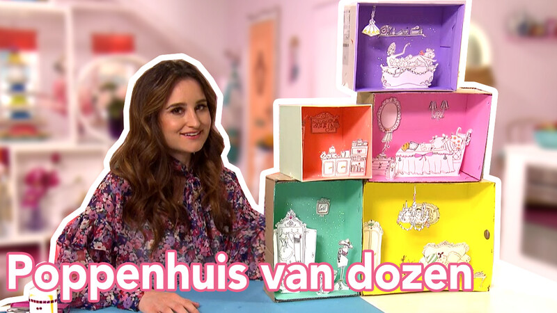 Poppenhuis van dozen