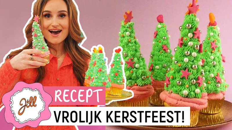 Kerstboom Cupcakes - Recept | Jill