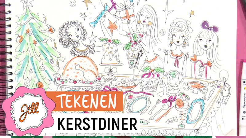 Kersttafel - Tekenen | Jill