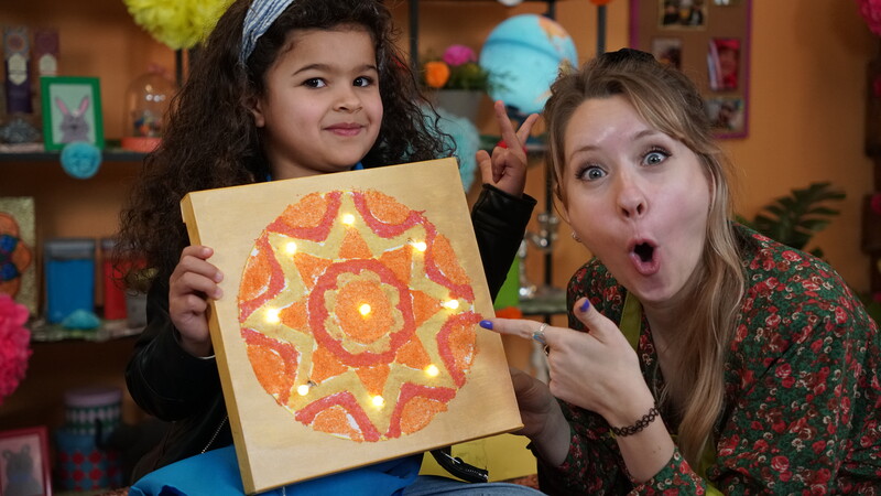 Rangoli zandtekening - Knutselfeest