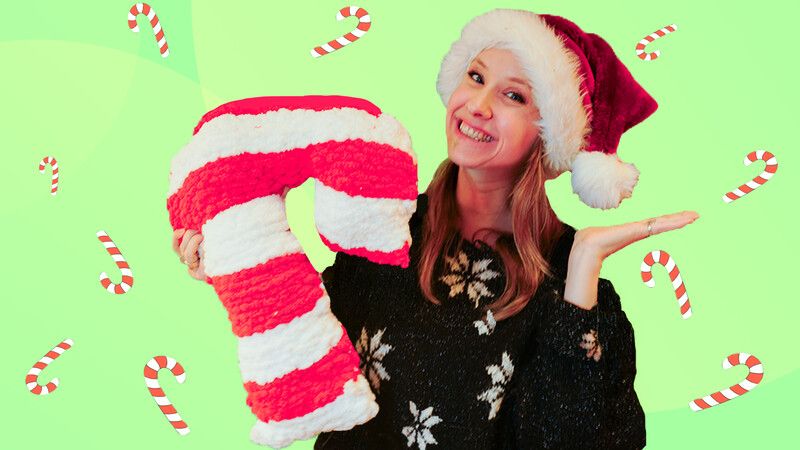 Zuurstok knuffel voor kerst!