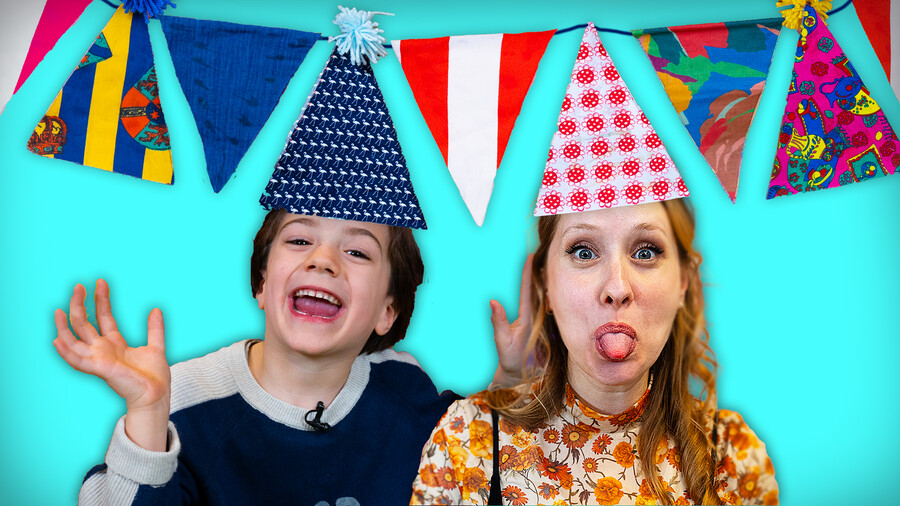 Knutselfeest verjaardag slinger