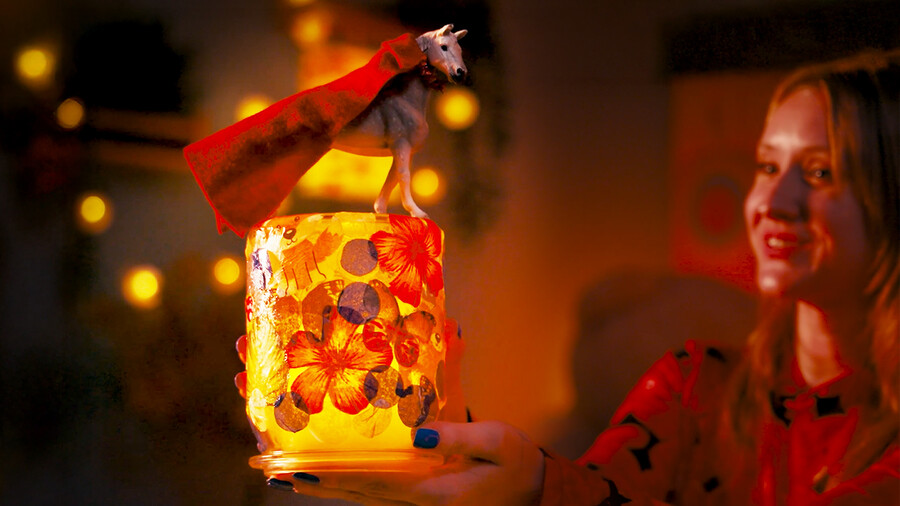 Sint Maarten-lampje voor in het raam