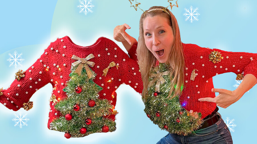 Kersttrui knutselen!