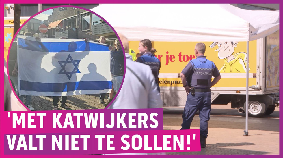 Katwijkers slaan en schoppen Palestina-aanhangers het dorp uit!