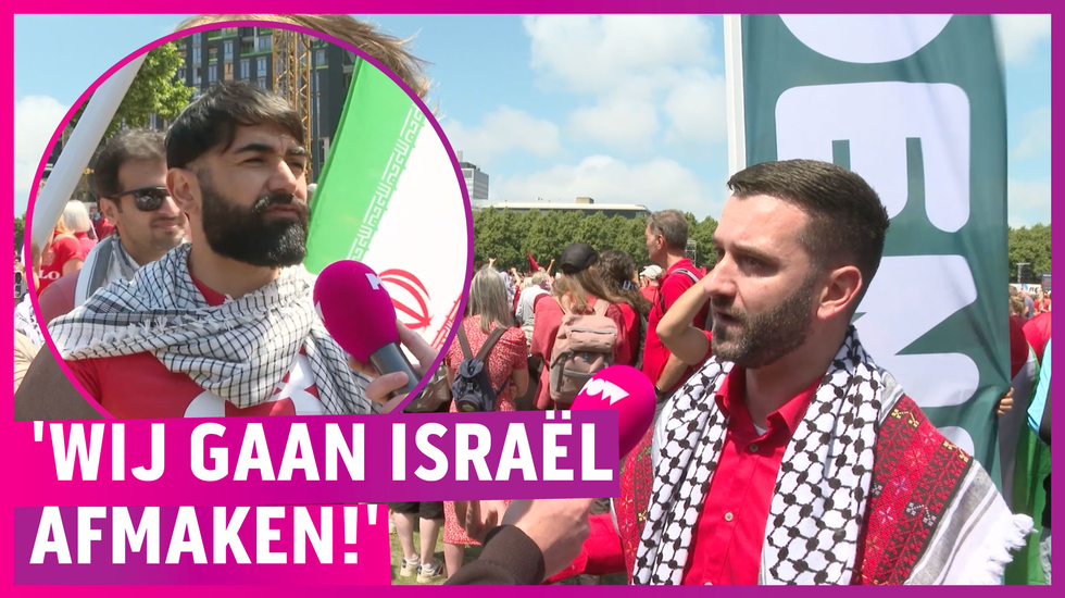 Duizenden mensen met Iraanse vlaggen op het Malieveld!