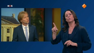 NOS Gesprek minister-president met gebarentolk